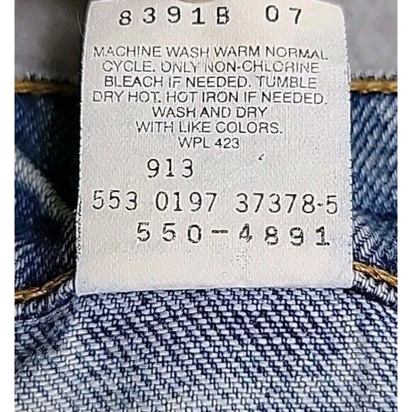 Vintage Levis 550 Jeans Mens 38 36x31 Baggy Taper High Distressed USA Workwear - Picture 14 of 16